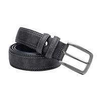 SpaRcz Hombres 3.3 cm Cuero sintético Universal Cinturón Casual Vaqueros Cinturón, Gris oscuro, 115 cm