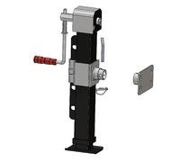 Spare Parts Holland Pie de apoyo plegable con manivela vertical, incluye brida para remolque 3 opciones (3000 kg)