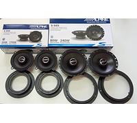 Spare Parts Kit de altavoces Alpine serie S-S65 + serie S-S50 para Mercedes Clase B W245 delanteros y traseros con adaptadores y soportes