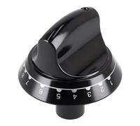 sparefixd Adecuado para interruptor de perilla de horno Hotpoint negro HAGL60K