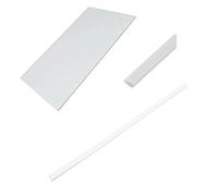 sparefixd Estante de cristal transparente y borde frontal blanco para Smeg