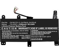 Sparepart: CoreParts Battery for ASUS Notebook, Laptop Battery for ASUS, 0B200-02940000, 0B200-02990000, 0B2 (Laptop Battery for ASUS Notebook, Laptop, 66.22Wh Li-Polymer 15.4V 4300mAh)