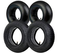 SPARES2GO Carretilla para ruedas de 3,50 x 8 pulgadas, 2 tubos interiores x 4