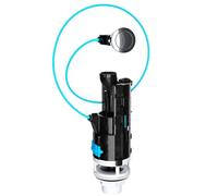 SPARES2GO Kit De Botón Pulsador Para Cisterna De Inodoro de 1,5" y 2" Con Válvula De Doble Descarga Universal (cable de 570 mm)