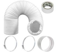 SPARES2GO Kit de extensión de manguera flexible para ventilación de aire acondicionado portátil (6 m x 125 mm)