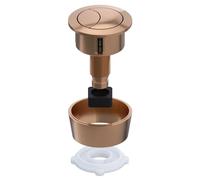SPARES2GO Kit de pulsador de doble descarga para cisterna de inodoro universal con orificios de tapa de 20 mm, 40 mm, 50 mm y 60 mm (cobre cepillado)