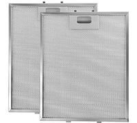 SPARES2GO Malla de Alambre Filtra compatible con Zanussi Cocina Extractores de Campana (No universal, Paquete de 2, Plata, 318 x 258 mm)
