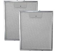 SPARES2GO Malla Metálica Filtro compatible con Electrolux Campana Extractora Cocina Extractor Ventilación (Pack de 2 Filtros, Plata, 300 x 250 mm)