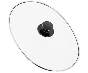 SPARES2GO Tapa de vidrio ovalada grande universal con manija y perilla para ollas de cocción lenta de 5,5 l, 6 l y 6,5 l
