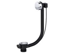 SPARES2GO Tapón giratorio combinado para residuos de baño, 40 mm, trampa desplegable de desbordamiento (cromo plateado)