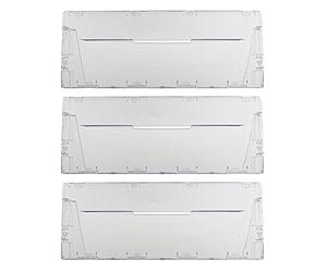 SPARES2GO Tirador frontal de plástico para cajón para Indesit frigorífico-congelador serie CA55, CAA55 y NCA55 (paquete de 3)