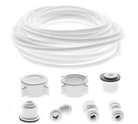 SPARES2GO Tubo de suministro de agua + kit de conector de refrigerador para frigorífico/refrigerador doble LG estilo americano (tubo de 1/4 pulgadas)