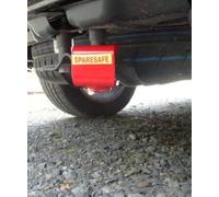 SpareSafe - Dispositivo antirrobo de rueda de repuesto para VW T5 T6 Transporter, Caravelle, California y Caddy