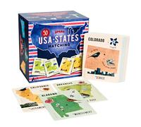 SPARK INNOVATIONS Estados de EE. UU. Juegos de cartas a juego Juegos educativos para nios Aprender estados y capitales Suministros para la educa