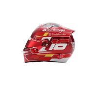 Spark Looksmart - Casco Charles Leclerc 2024 Abu Dhabi GP Mini 1/5 | Edición especial, incluye caja expositora, modelo Ferrari, colección oficial, Spark #16