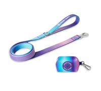 Spark Paws Juego de correas para perros y bolsas de caca de alta calidad, ganchos de aleación resistentes para razas fuertes, cómodas, duraderas y seguras, retro de los 90