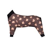 Spark Paws Pijama para perros, ultra suave y con estiramiento de 4 vías, traje de recuperación después de la operación, pijama Onesie para perros pequeños, medianos y grandes - Oso Negro - M