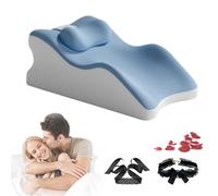 Spark Pillow, la almohada de chispa para parejas, 27 grados de cuña para parejas de postura, cojín ergonómico de espuma de memoria, comodidad y apoyo durante la intimidad (B)