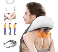Spark Theratouch, Spark Theratouch Massager, Shiatsu Neck and Back Massager, 4D Neck and Shoulder Massager with Heat, Shiatsu Back Shoulder and Neck Massager for Men Women (White)
