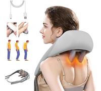 Spark Theratouch, Spark Theratouch Massager, Shiatsu Neck and Back Massager, 4D Neck and Shoulder Massager with Heat, Shiatsu Back Shoulder and Neck Massager for Men Women (Grey)