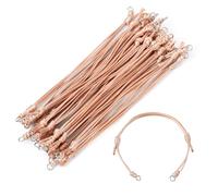 Sparkeads, 20 piezas de cordón de pulsera trenzada sin terminar de 23,5 cm, cordón de poliéster encerado ajustable para pulseras de pareja, manualidades de joyería DIY, color madera burda