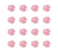 Sparkeads - 50 cuentas de rosas rosas para collares de rosario, cuentas de flores de resina, adornos de rosas perforados para hacer joyas de Buda Mala, pulseras, pendientes, manualidades para álbumes
