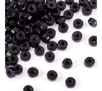 Sparkeads 600 cuentas de madera de arce natural de 6 mm, cuentas de madera perforadas en el centro, cuentas espaciadoras planas de forma redonda para hacer collares, aretes, pulseras,llaveros,joyería