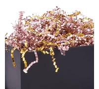 Sparkeads Relleno de papel arrugado con forma de confeti rosa dorado para decoración de fiestas, caja de regalo, boda, cumpleaños, San Valentín, 100 g
