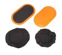 SparkFeng 2 Discos deslizantes ovalados para Yoga, Estera Deslizante para Entrenamiento Central, Deslizadores de Ejercicio ABS con Cubiertas de Tela Antideslizante, Equipo de Gimnasio en