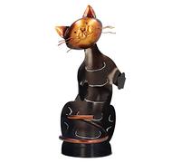 SparkFeng Botellero en Forma de Gato, Figuras de Metal de Animales para decoración del hogar, Estante de Escultura único con Pintura Colorida, artesanía de Hierro Forjado Resistente para