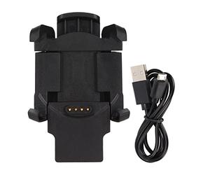 SparkFeng Cargador compatible para el reloj inteligente Fenix 3 HR, base con clip y cable de carga USB, protección integrada contra sobrecarga PTC, solución de carga compacta y