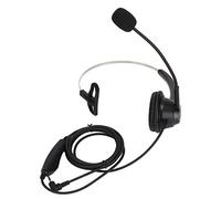 SparkFeng H360 - Auricular de Oficina de 2,5 mm y 2,5 mV, Auricular monaural para Oficina con Control de Volumen y silenciamiento del micrófono, Auricular telefónico de una Sola Oreja para
