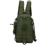 SparkFeng Mochila De Lona, Mochila De Pesca Al Aire con Múltiples Compartimentos, Bolsa De Señuelos De Gran Capacidad para Equipos Y Equipos De Pesca, Bolsa De Hombro Mensajero Duradera (DE verde)