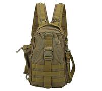 SparkFeng Mochila De Lona, Mochila De Pesca Al Aire con Múltiples Compartimentos, Bolsa De Señuelos De Gran Capacidad para Equipos Y Equipos De Pesca, Bolsa De Hombro Mensajero Duradera (Caqui)