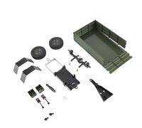 SparkFeng Remolque para Coche RC para P06 Unimog, transportador de Carga con Control Remoto Compatible con el Modelo P06 Unimog, Kit de Remolque RC con neumáticos de Metal, Protectores contr (Verde)