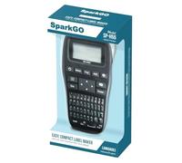 SparkGo SP-H55 - Etiquetadora compacta de Mano en Hebreo e inglés con más de 200 símbolos y Memoria de fácil Acceso (Negro)