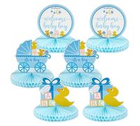Sparkle and Bash Baby - Juego de 6 decoraciones de panal de abeja para baby shower