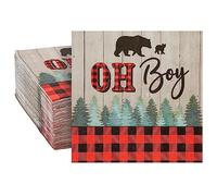 Sparkle and Bash Baby Shower Buffalo - Servilletas para niño, 16,5 cm