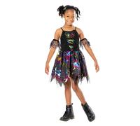 Sparkle Araña Disfraz Niña Viuda Negra Disfraz de Halloween Bruja Infantil
