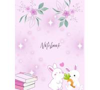 Sparkle Bunny Garden Notebook with Pastel Leaves & Flowers