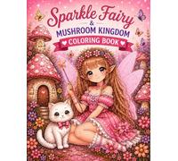 Sparkle Fairy & Mushroom Kingdom Coloring Book: Cute Anime Fairies, Cats, Butterflies & Magical Scenes for Relaxation