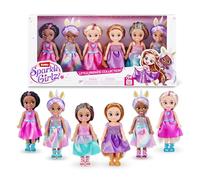 Sparkle Girlz, Paquete de 6 muñecas Princesas de ZURU Fashion, Vestidos Intercambiables, Regalo para niñas de 4 a 8 años, muñecas articuladas, Juego de simulación.
