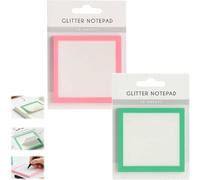 Sparkle Sticky Notes, Glitter Notepad 2.0, Cute Self Adhesive Note Memo Pads, Transparent Glitter Notepads Stationery, See Through Notes, Small to Do List, Office Supplies (#2+#3)