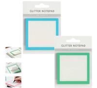 Sparkle Sticky Notes, Glitter Notepad 2.0, Cute Self Adhesive Note Memo Pads, Transparent Glitter Notepads Stationery, See Through Notes, Small to Do List, Office Supplies (#1+#2)