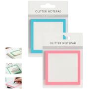 Sparkle Sticky Notes, Glitter Notepad 2.0, Cute Self Adhesive Note Memo Pads, Transparent Glitter Notepads Stationery, See Through Notes, Small to Do List, Office Supplies (#1+#3)