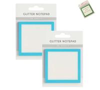 Sparkle Sticky Notes, Glitter Notepad Sticky Notes, Small to Do List, Office Suppliess (2pcs-Blue)