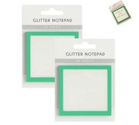 Sparkle Sticky Notes, Glitter Notepad Sticky Notes, Small to Do List, Office Suppliess (2pcs-Green)