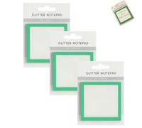 Sparkle Sticky Notes, Glitter Notepad Sticky Notes, Small to Do List, Office Suppliess (3pcs-Green)