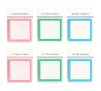 Sparkle Sticky Notes, Glitter Notepad Sticky Notes, Small to Do List, Office Suppliess (6pcs-Mix)