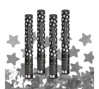 SPARKLERS CLUB® Canon - Juego de 4 lanzadores de confeti (24/48 horas), color plateado